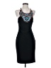 Basix Black Label 100% Polyester Graphic Black Cocktail Dress Size 0 - photo 1