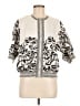 Chico's 100% Linen Print Ivory Jacket Size Med (1) - photo 1