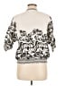 Chico's 100% Linen Print Ivory Jacket Size Med (1) - photo 2