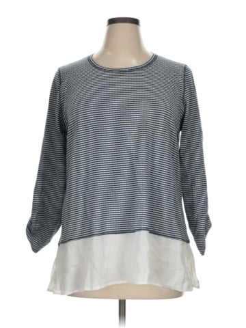 MULTIPLES 3/4 Sleeve Top (view 1)