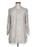 Maurices 100% Polyester Gray 3/4 Sleeve Blouse Size L - photo 1