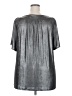 Style&Co Metallic Silver Short Sleeve Blouse Size 3X - photo 2