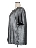 Style&Co Metallic Silver Short Sleeve Blouse Size 3X - photo 5