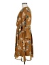 Calvin Klein 100% Polyester Print Brown Casual Dress Size 6 - photo 5