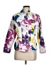 Chico's 100% Cotton Floral Multi Color White Jacket Size Med (1) - photo 1