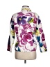 Chico's 100% Cotton Floral Multi Color White Jacket Size Med (1) - photo 2