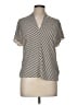 H&M Stripes Silver Short Sleeve Blouse Size M - photo 1