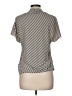 H&M Stripes Silver Short Sleeve Blouse Size M - photo 2