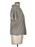 H&M Stripes Silver Short Sleeve Blouse Size M - photo 4