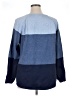 Karen Scott 100% Cotton Color Block Blue Pullover Sweater Size XL - photo 2