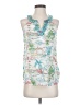 Sigrid Olsen 100% Cotton Tropical White Sleeveless Blouse Size S - photo 1
