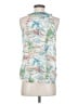 Sigrid Olsen 100% Cotton Tropical White Sleeveless Blouse Size S - photo 2