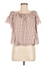 Max Studio 100% Polyester Brown Short Sleeve Blouse Size M - photo 1