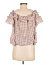 Max Studio 100% Polyester Brown Short Sleeve Blouse Size M - photo 2