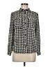 AK Anne Klein 100% Polyester Houndstooth Ivory Long Sleeve Blouse Size M (petite) - photo 1