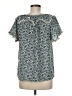 Max Studio 100% Polyester Blue Short Sleeve Blouse Size M - photo 2