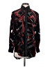 Finley Black Red Long Sleeve Blouse Size S - photo 1