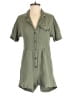 Madewell 100% Cotton Solid Green Romper Size XXS - photo 1