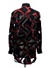 Finley Black Red Long Sleeve Blouse Size S - photo 2