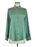 Chico's Solid Green Long Sleeve Blouse Size Med (1) - photo 1