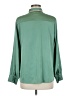Chico's Solid Green Long Sleeve Blouse Size Med (1) - photo 2