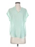 Rory Beca 100% Polyester Teal Short Sleeve Blouse Size S - photo 1