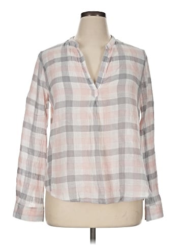 Three Dots Long Sleeve Blouse (view 1)