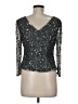 Patra 100% Polyester Silver 3/4 Sleeve Top Size 6 - photo 2