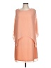 Ignite Evenings 100% Polyester Solid Orange Casual Dress Size 10 - photo 1