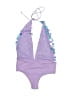 Motel 100% Polyester Hearts Purple One Piece Swimsuit Size XS - photo 2