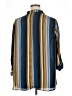Cure 100% Polyester Stripes Blue 3/4 Sleeve Blouse Size 1X - photo 2