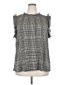 NY Collection Houndstooth Gray Sleeveless Blouse Size 3X - photo 1