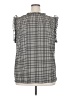 NY Collection Houndstooth Gray Sleeveless Blouse Size 3X - photo 2