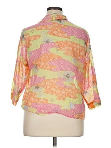 Sigrid Olsen Sport 3/4 Sleeve Button-Down Shirt (view 2)