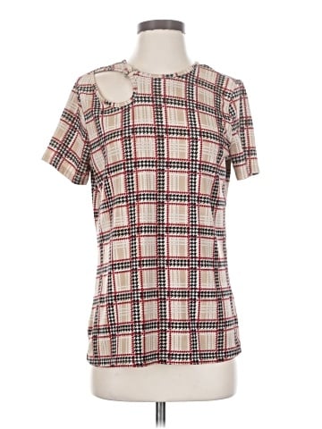 Como Black Short Sleeve Blouse (view 1)