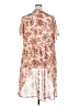 Torrid 100% Polyester Paisley Tan Pink Casual Dress Size 5X Plus (5) - photo 2