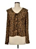 WAYF 100% Polyester Animal Print Gold Long Sleeve Blouse Size 8 - photo 1