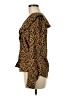 WAYF 100% Polyester Animal Print Gold Long Sleeve Blouse Size 8 - photo 5
