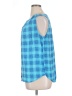 Indigo 100% Rayon Blue Sleeveless Button-Down Shirt Size 1X - photo 5