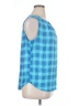 Indigo 100% Rayon Blue Sleeveless Button-Down Shirt Size 1X - photo 4