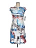 Komarov 100% Polyester Graphic Blue Cocktail Dress Size XL - photo 1