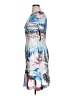 Komarov 100% Polyester Graphic Blue Cocktail Dress Size XL - photo 5