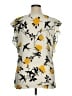 CAbi 100% Polyester Floral Yellow Sleeveless Blouse Size XL - photo 2