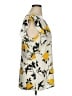 CAbi 100% Polyester Floral Yellow Sleeveless Blouse Size XL - photo 4