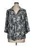 Gloria Vanderbilt Animal Print Silver 3/4 Sleeve Blouse Size XL - photo 1