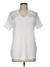 Assorted Brands 100% Polyester Ivory White Short Sleeve Blouse Size M - photo 1