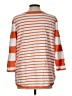 North Style 100% Cotton Stripes Orange Pullover Sweater Size L - photo 2