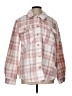 Francesca's 100% Polyester Plaid Pink Jacket Size L - photo 1