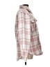 Francesca's 100% Polyester Plaid Pink Jacket Size L - photo 4