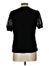 Flower & Feather Black Short Sleeve Top Size L - photo 2